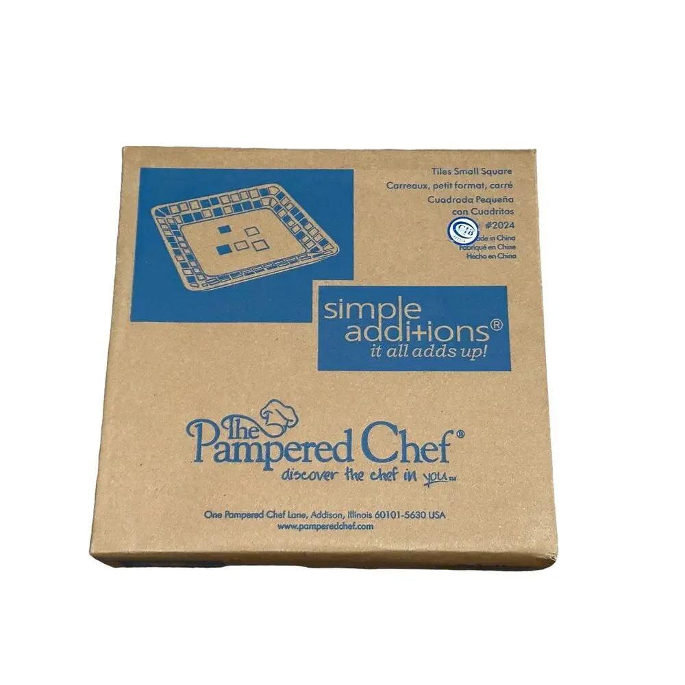 The Pampered Chef Simple Additions Salad Desert Mosaic Tiles Small Square Plate